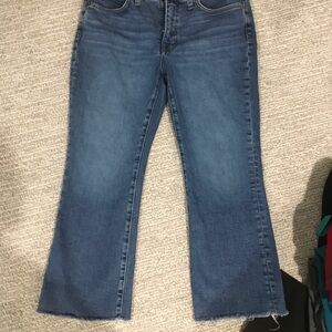 Madewell Flare Wide Leg Jeans in Classic Blue